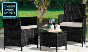 Tivoli 3 Piece Rattan Bistro Set