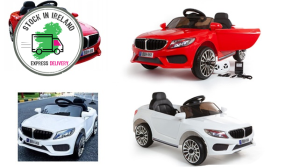 BMW Style Coupe 12V Electric Ride On Car - Red or White. Ages 2-5 Years