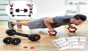 6-in-1 Set of Adjustable Weights with Exercise Guide Sixfit InnovaGoods