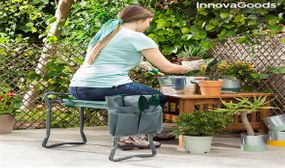 3-in-1 Folding Garden Seat with Bag for Tools Situl InnovaGoods